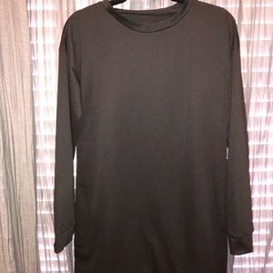 Black sweatshirt dress knee length